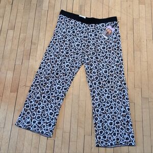Diane Von Furstenberg Black and White Floral Bottoms